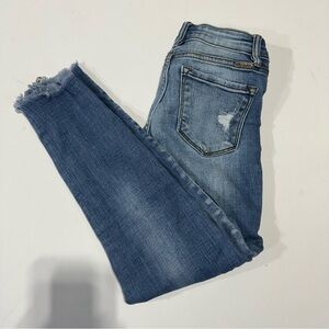 Kancan Women's Blue Distressed Jeans